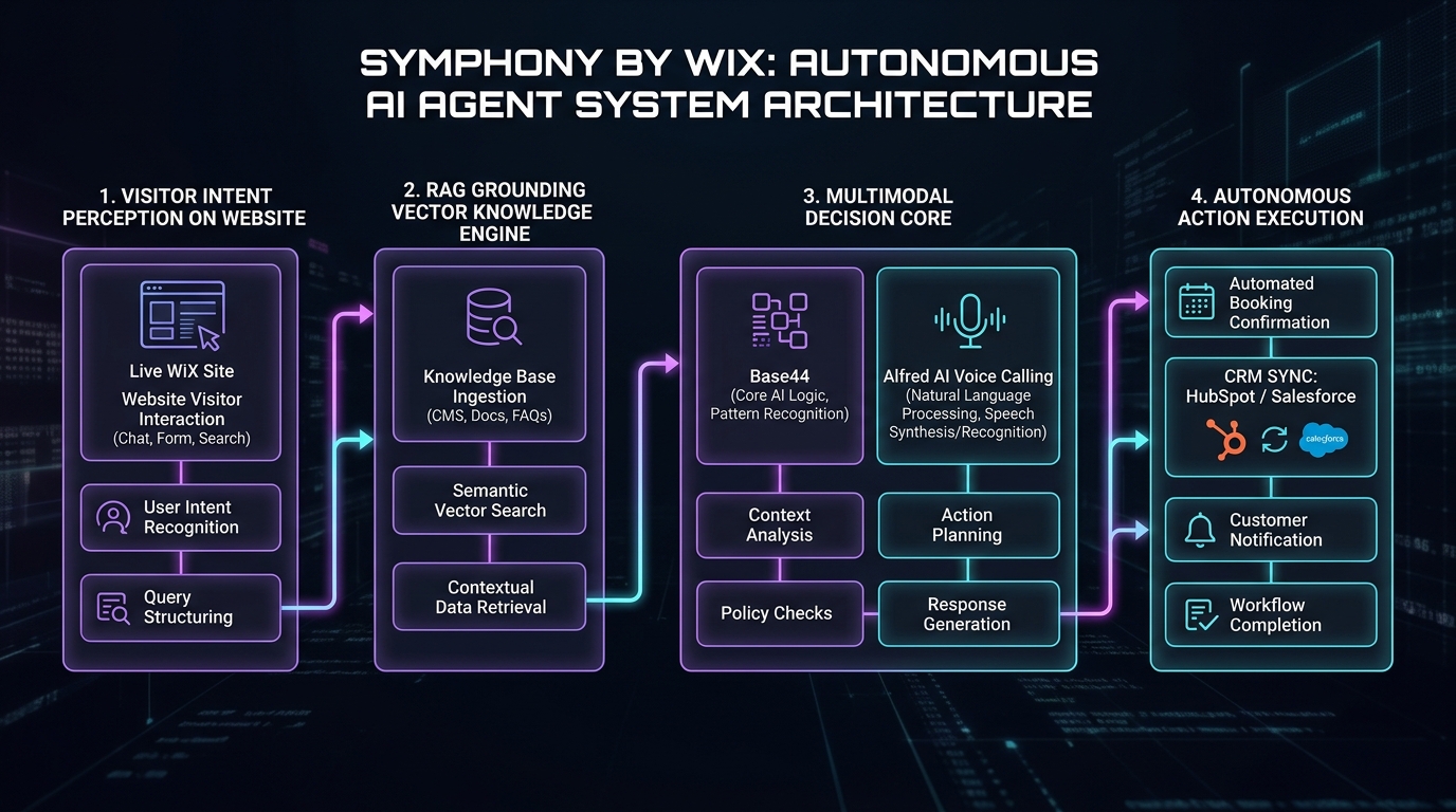 Symphony by Wix 自主 AI Agent 感知、推理与跨模态执行全流程